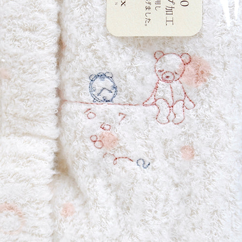 Bear Themed Towel (White/Pink)